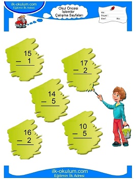 Çocuklar İçin toplam işlemi yaprak testleri 
